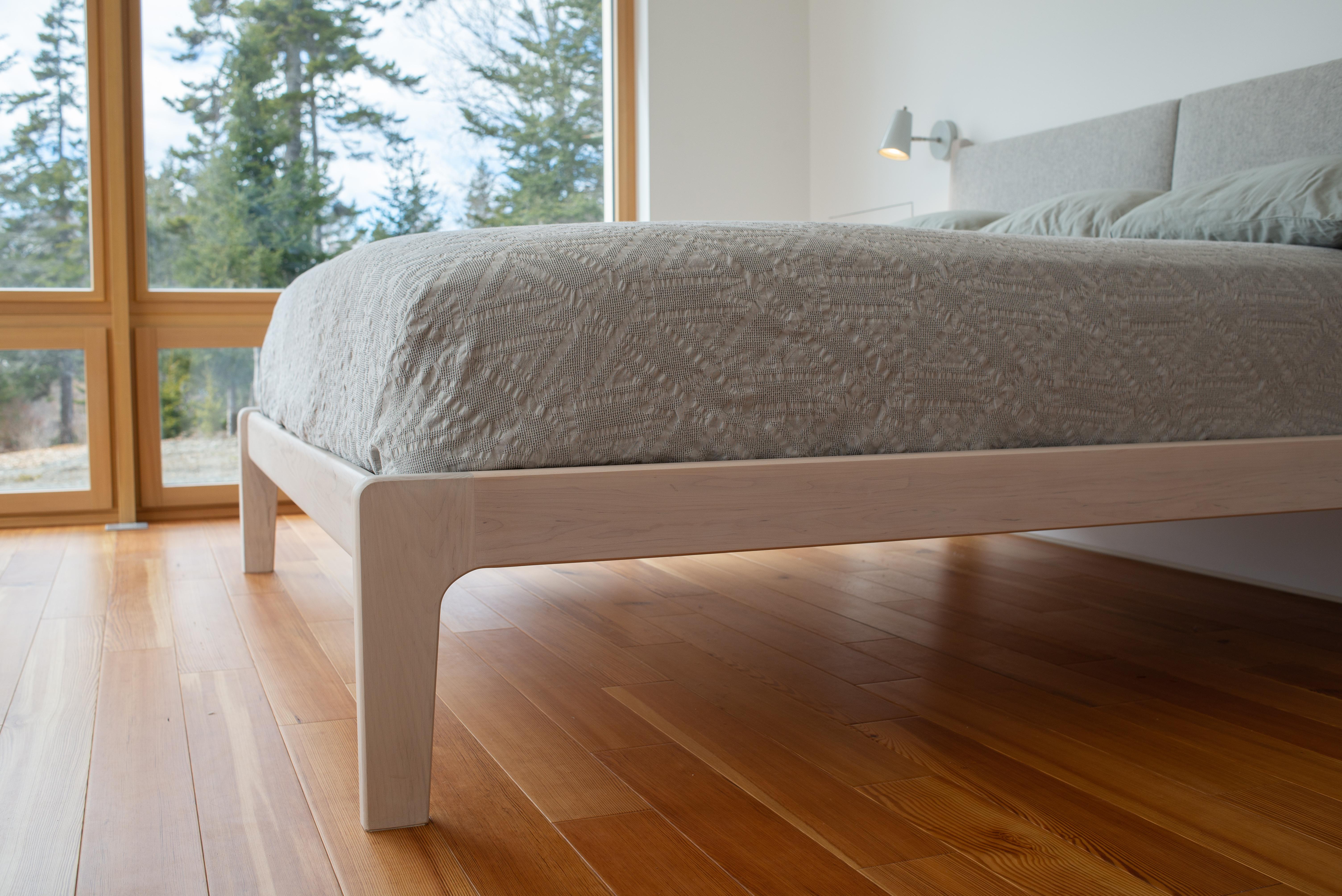 bed headboard with side tables