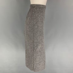 LaQuan Smith Größe XS Grauer Bleistiftrock aus Wolle und Nylon