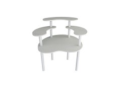 Chaise Alffie beige laquée par Melis Tatlicibasi