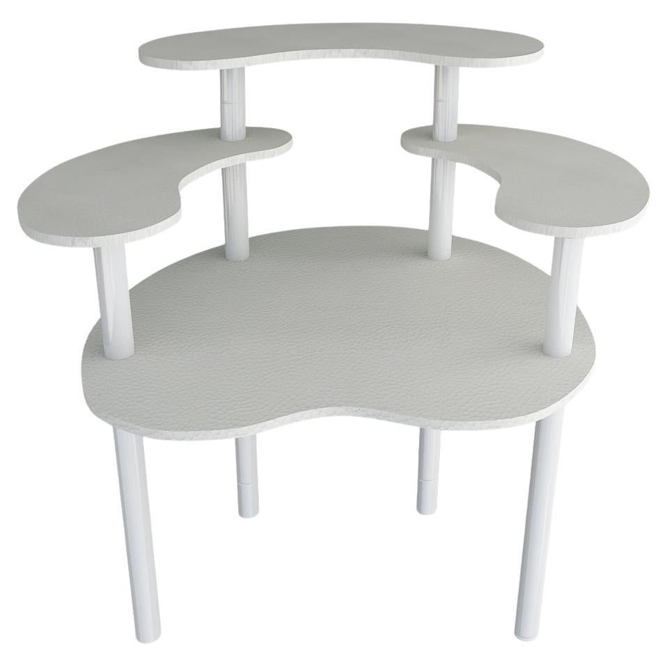 Lacquered Beige Alffie Chair by Melis Tatlicibasi