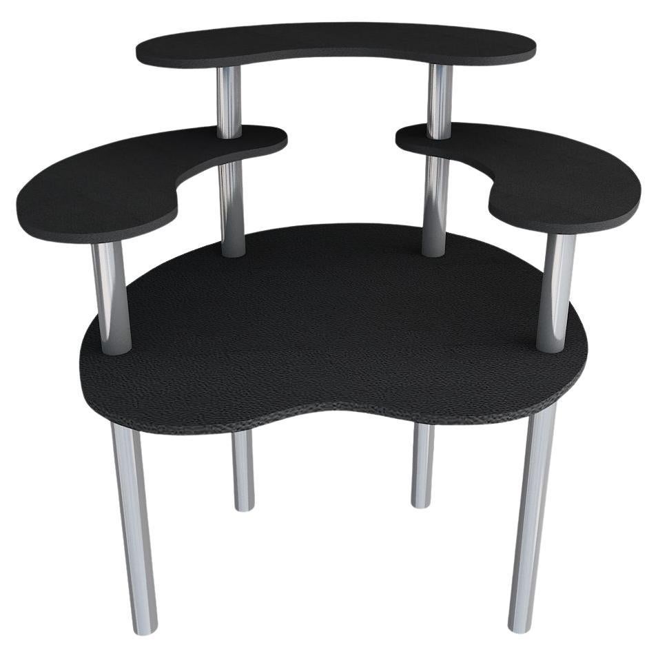 Lacquered Black Alffie Chair by Melis Tatlicibasi