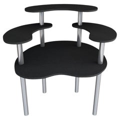 Lacquered Black Alffie Chair by Melis Tatlicibasi