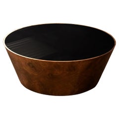 Laquered Glass Round Coffee Table by Tatjana von Stein, France