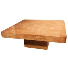 Laquered Goatskin Coffee Cocktail Table, Italy