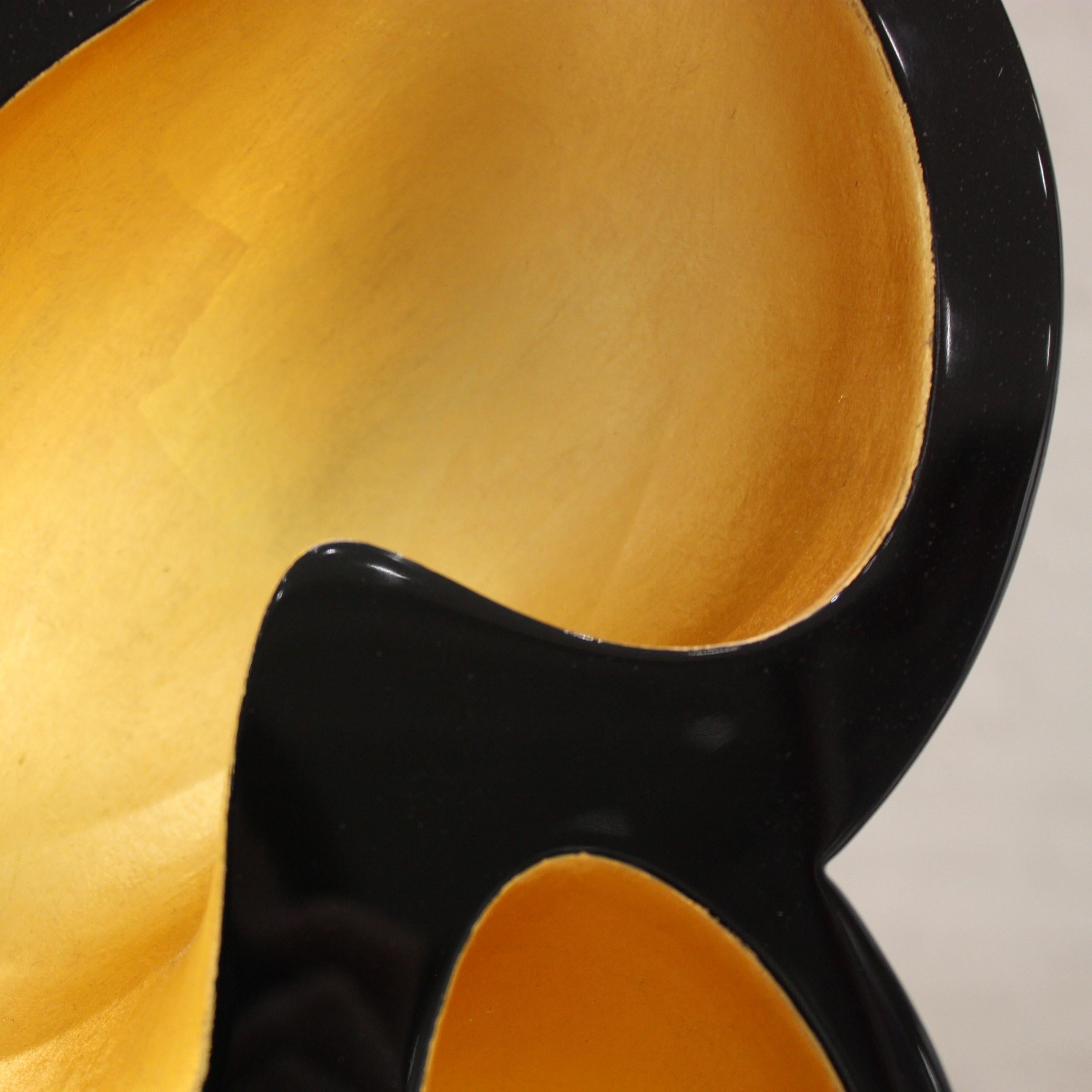 Laquered Wood and Gold Shell Sculpture, Turitella 01 2