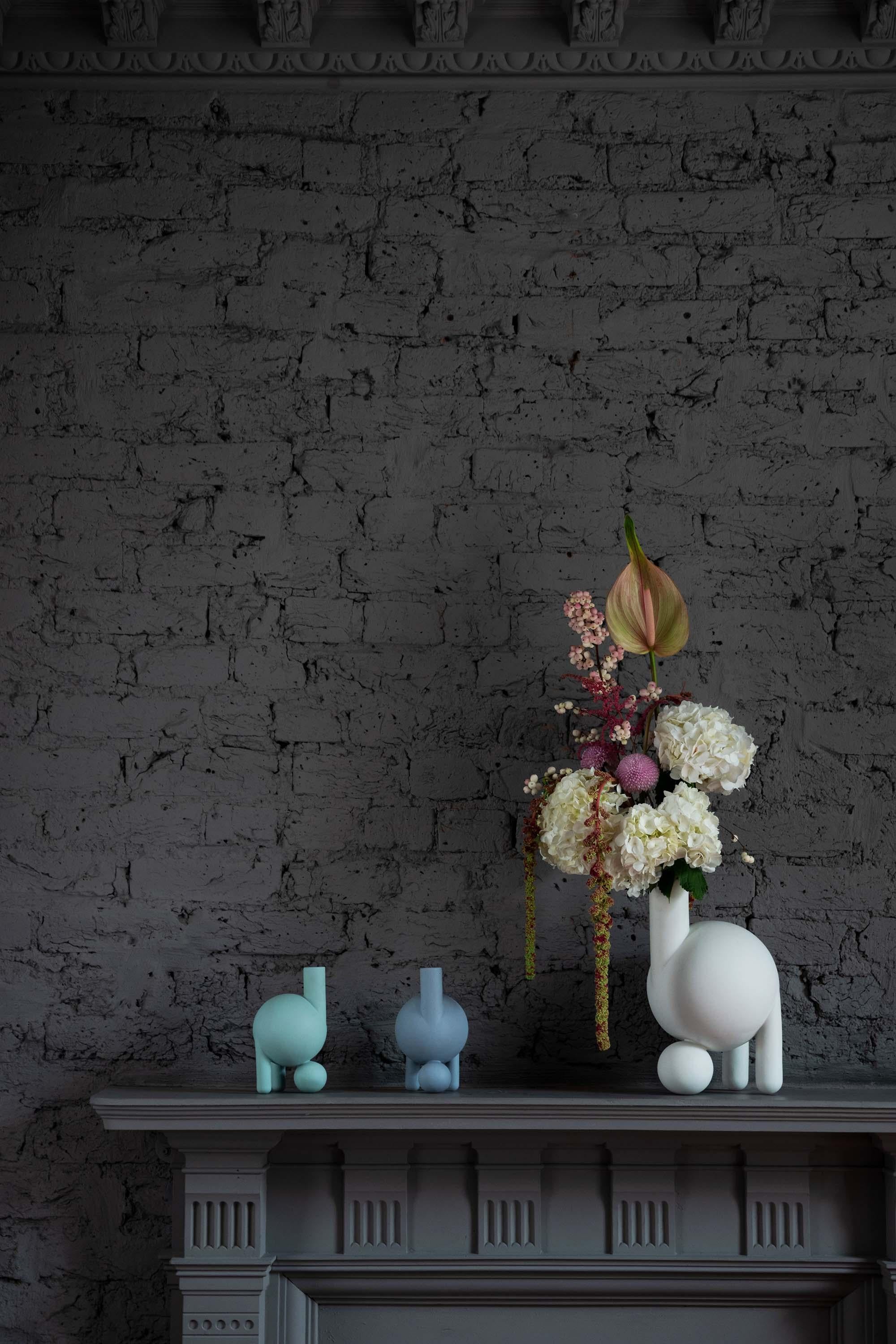 Lara Bohinc, Baby Chicken Vase, Porcelain, Mint colour, in Stock For Sale 1