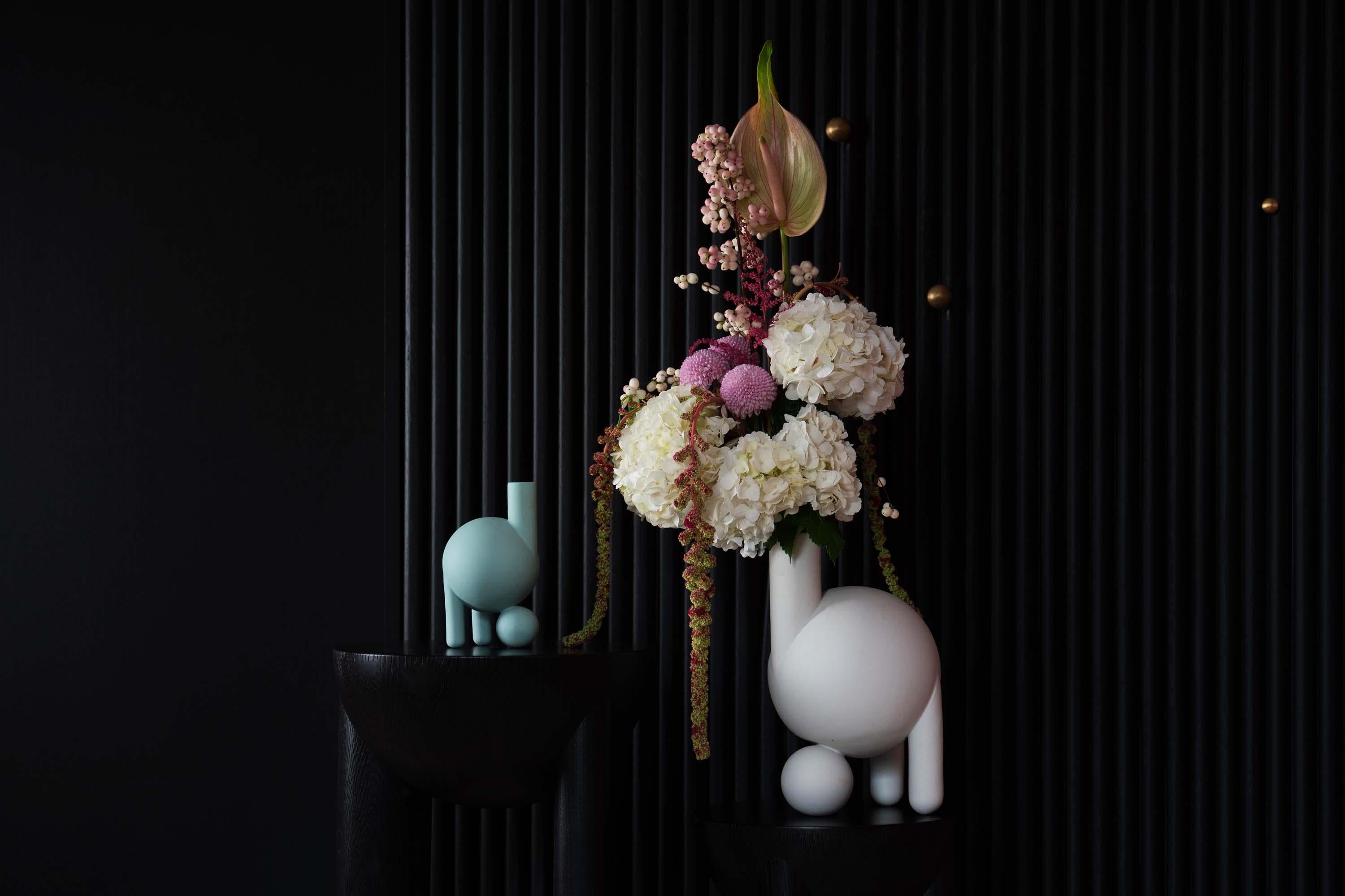 Lara Bohinc, Baby Chicken Vase, Porcelain, Sculptural, Blue Colour, in Stock 3