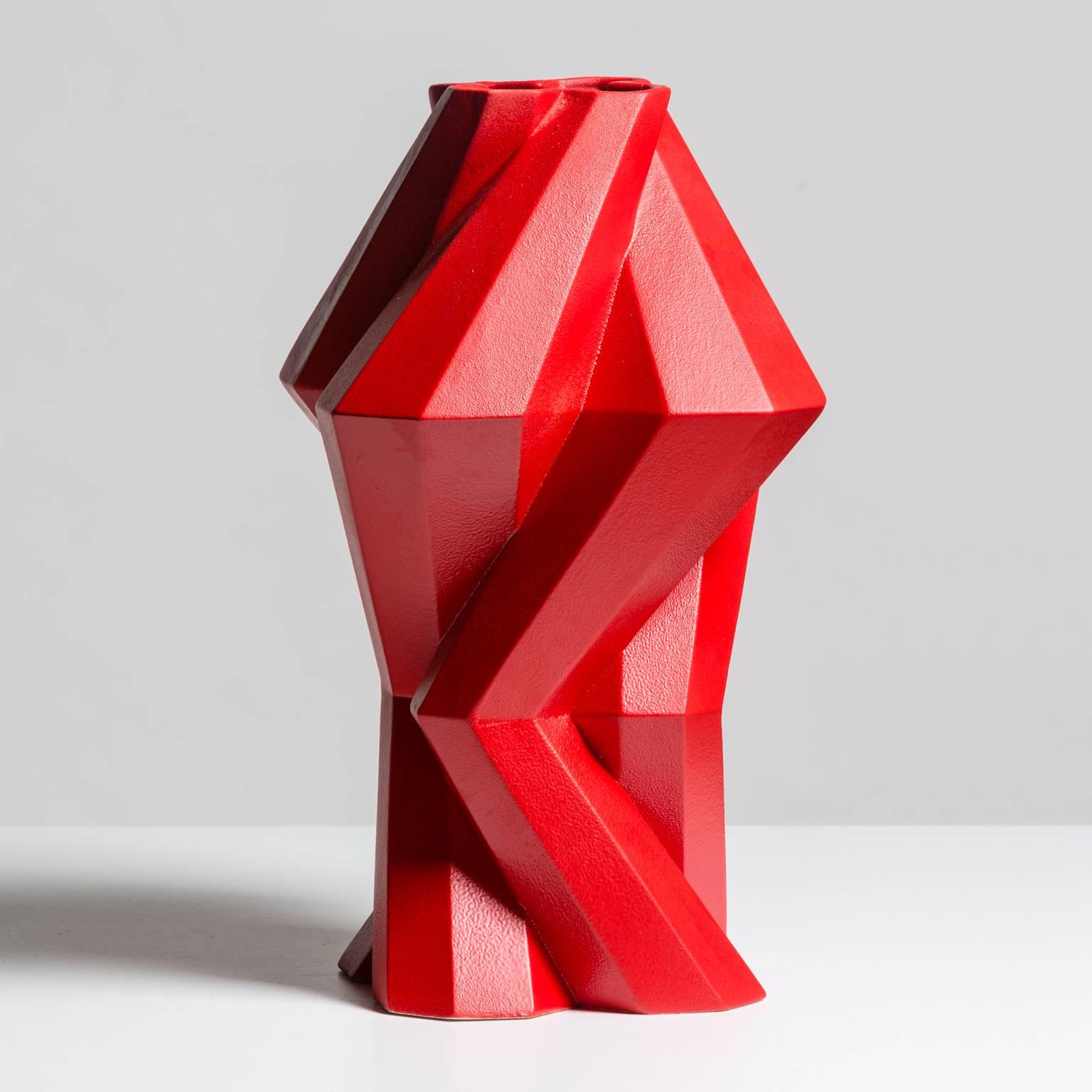 Designer Lara Bohinc explores the marriage of ancient and futuristic form in the new Fortress vase range, which has created a more complex geometric and modern structure from the original inspiration of the octagonal towers at the Diocletian Palace