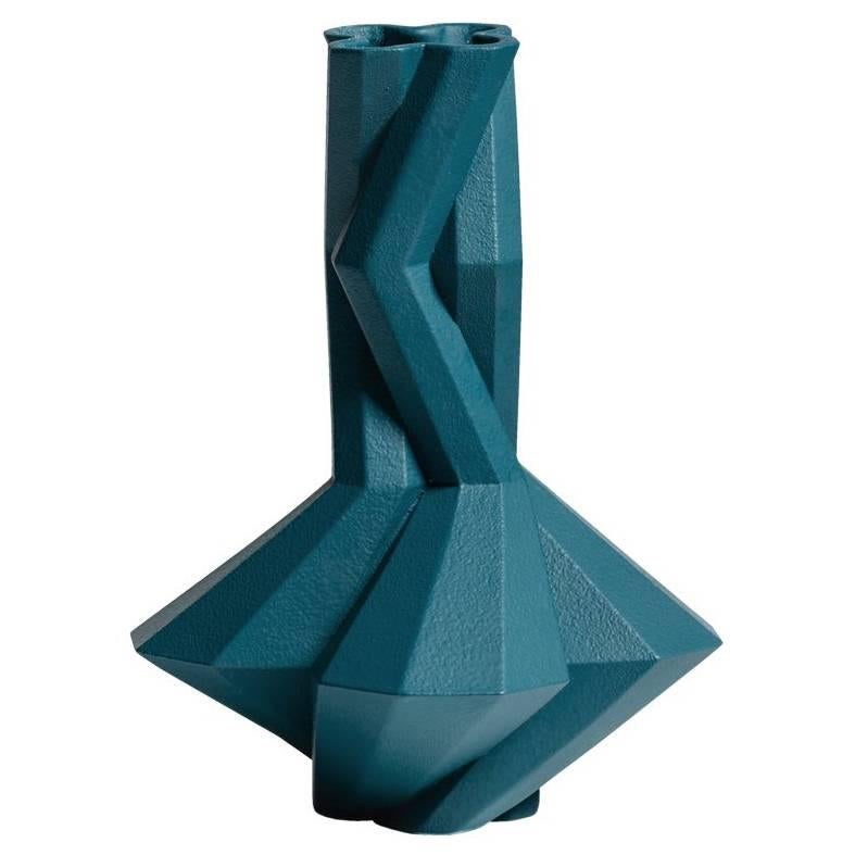 Fortress Cupola Vase in Blue Ceramic, by Lara Bohinc