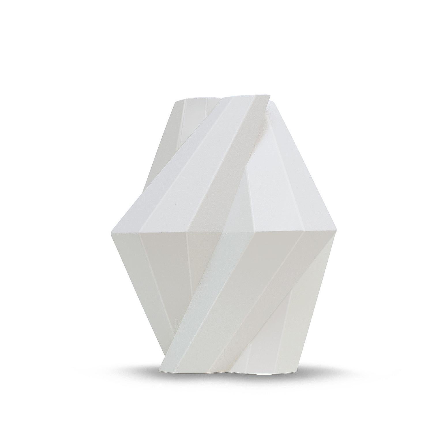 Designer Lara Bohinc explores the marriage of ancient and futuristic form in the new fortress vase range, which has created a more complex geometric and modern structure from the original inspiration of the octagonal towers at the Diocletian Palace