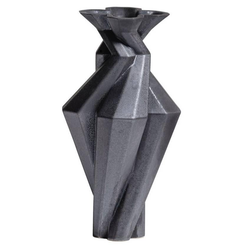 Fortress Spire Vase in Iron Ceramic by Lara Bohinc, In Stock