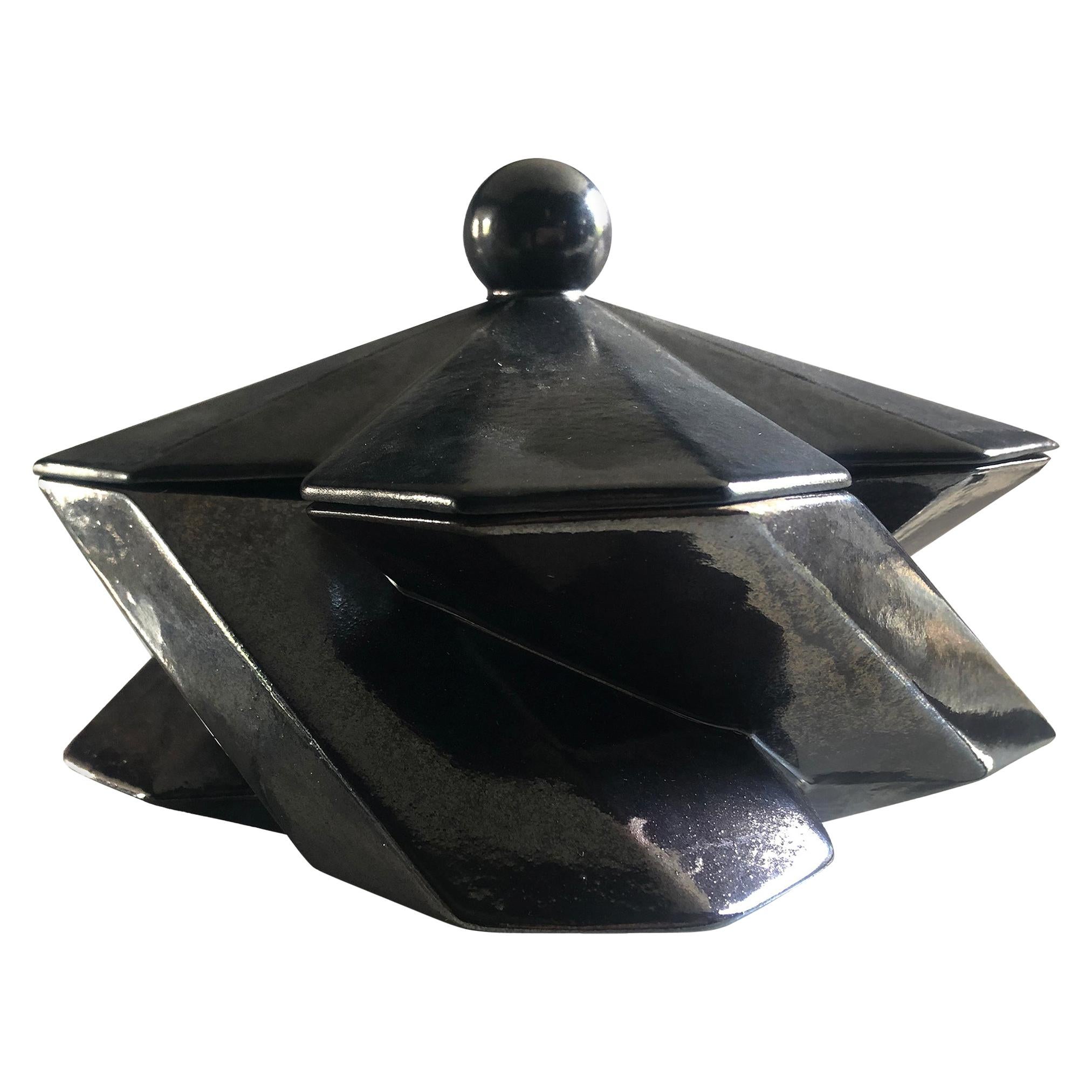 Modern Lara Bohinc, Fortress Treasury Box, Iron Ceramic, in Stock