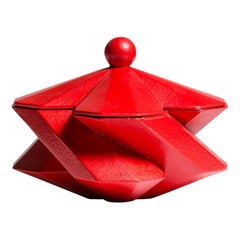 Lara Bohinc, Fortress Treasury Box, Red Ceramic, In Stock