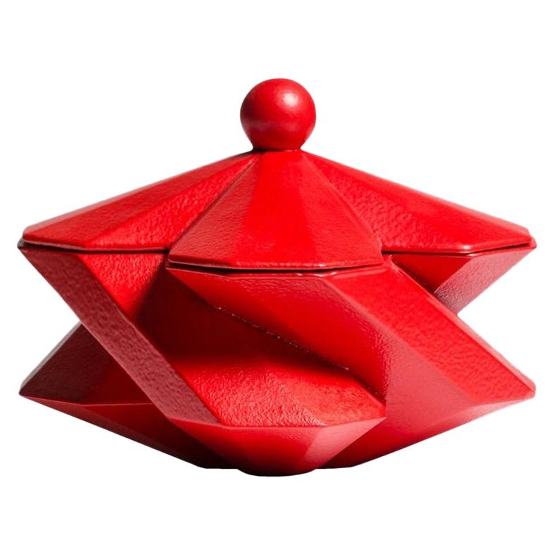 Lara Bohinc, Fortress Treasury Box, Red Ceramic, in Stock