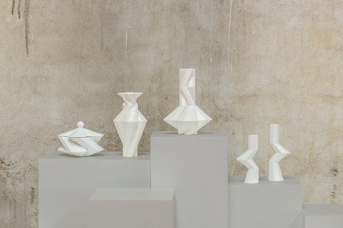 Contemporary Lara Bohinc, Fortress Treasury Box, White Ceramic, in Stock
