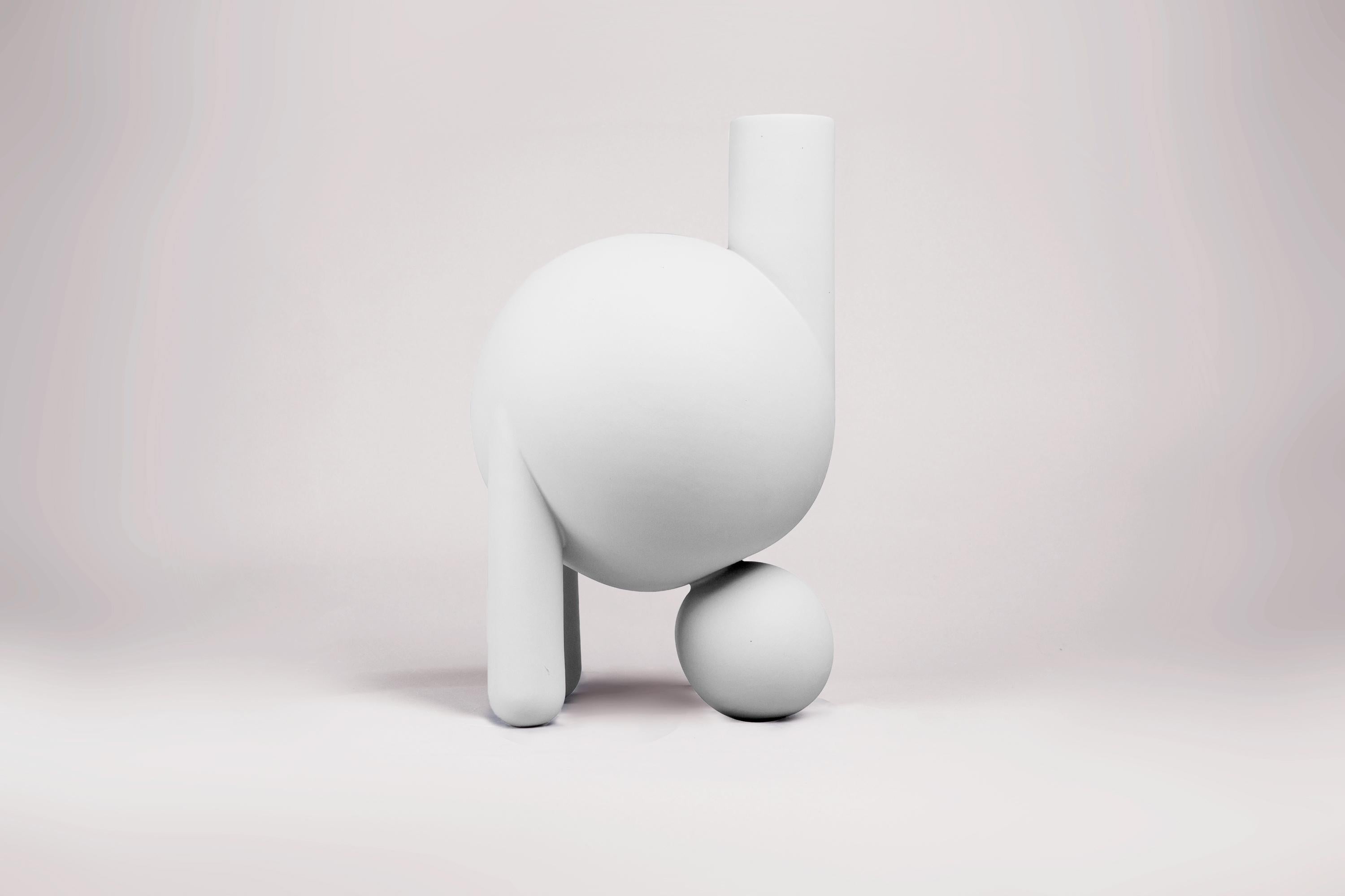 Modern Lara Bohinc, Mama Chicken Sculptural Vase , Porcelain, white colour, in Stock For Sale