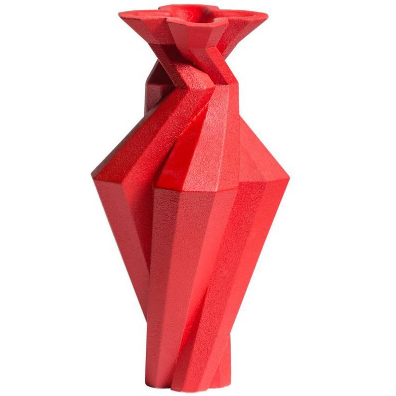 Lara Bohinc, Fortress Spire Vase, Red Ceramic, In Stock