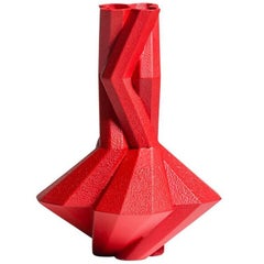 Fortress Cupola Vase in Red Ceramic, by Lara Bohinc, In Stock