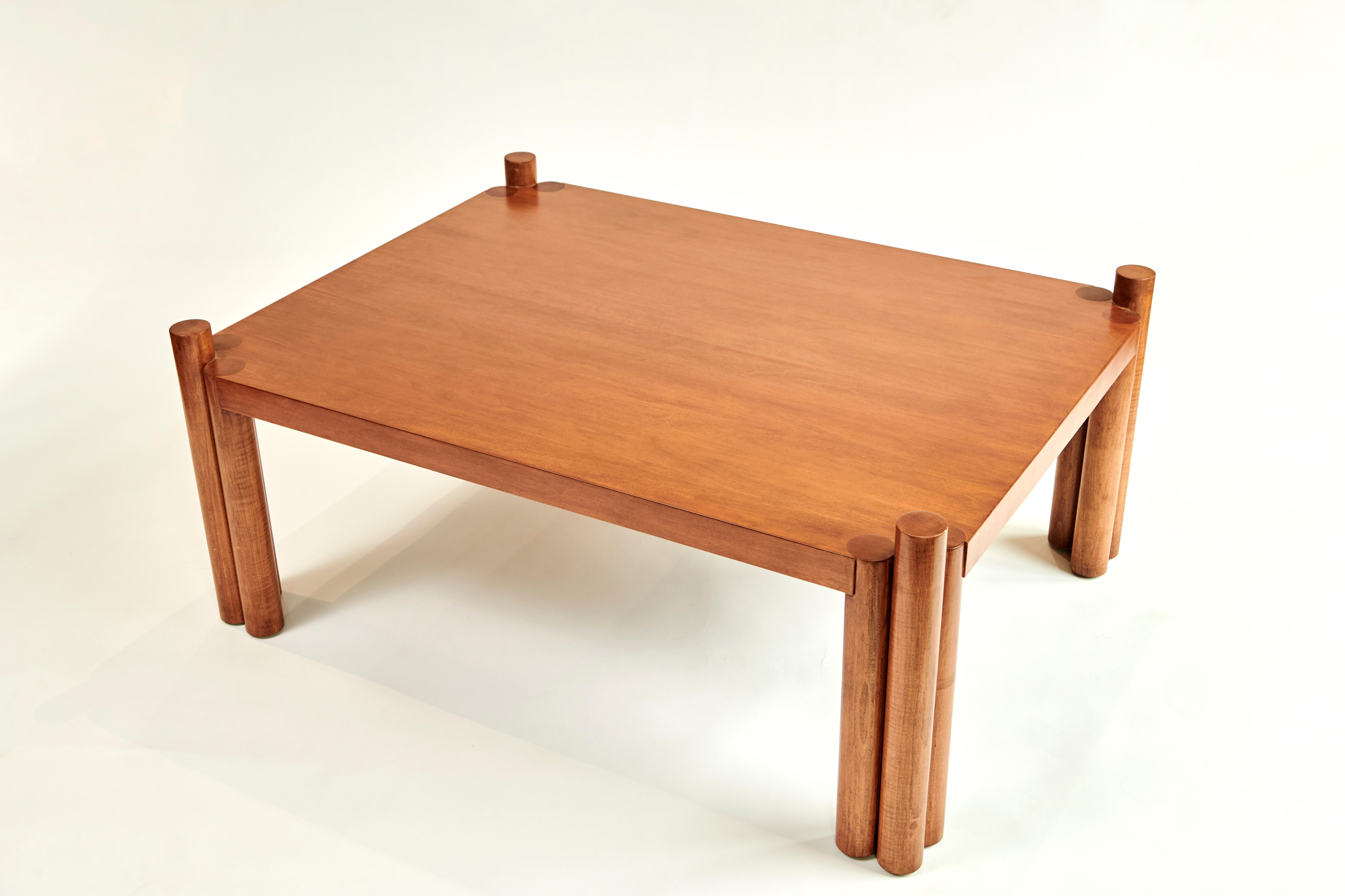 Made to order walnut coffee table designed by Christian Siriano.

Material: Walnut (available in custom finish)

Dimensions:
Overall Width: 47”
Overall Depth: 36” 
Overall Height: 20”
