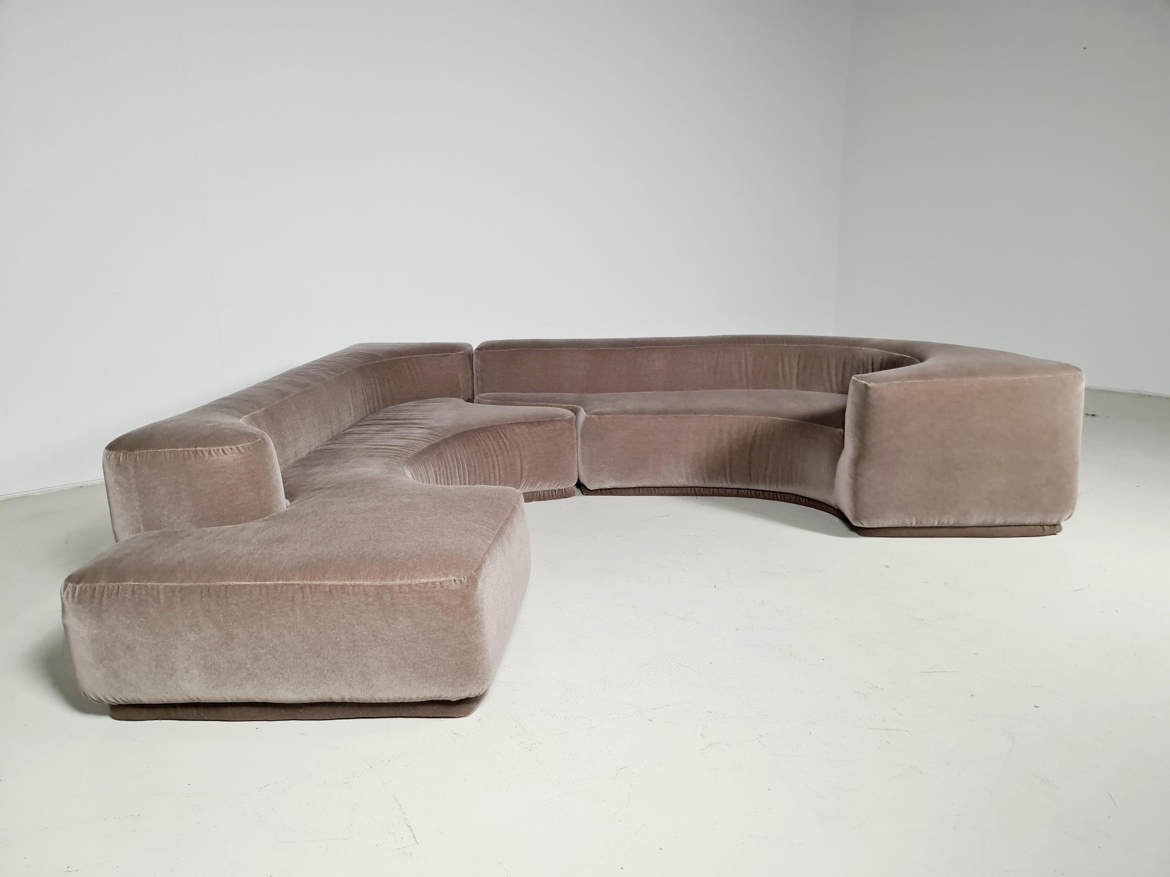European Lara Sofa by Pamio, Toso and Massari for Stilwood, Italy, 1960s