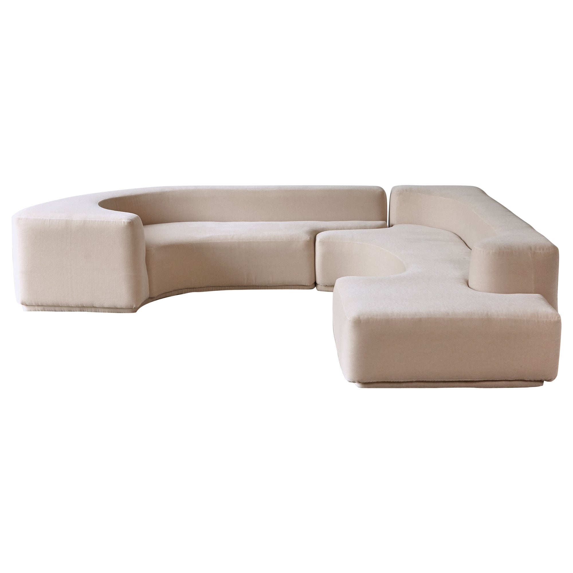 Sofá Lara de Pamio, Toso y Massari para Stilwood, New Mohair, Italia, años 60