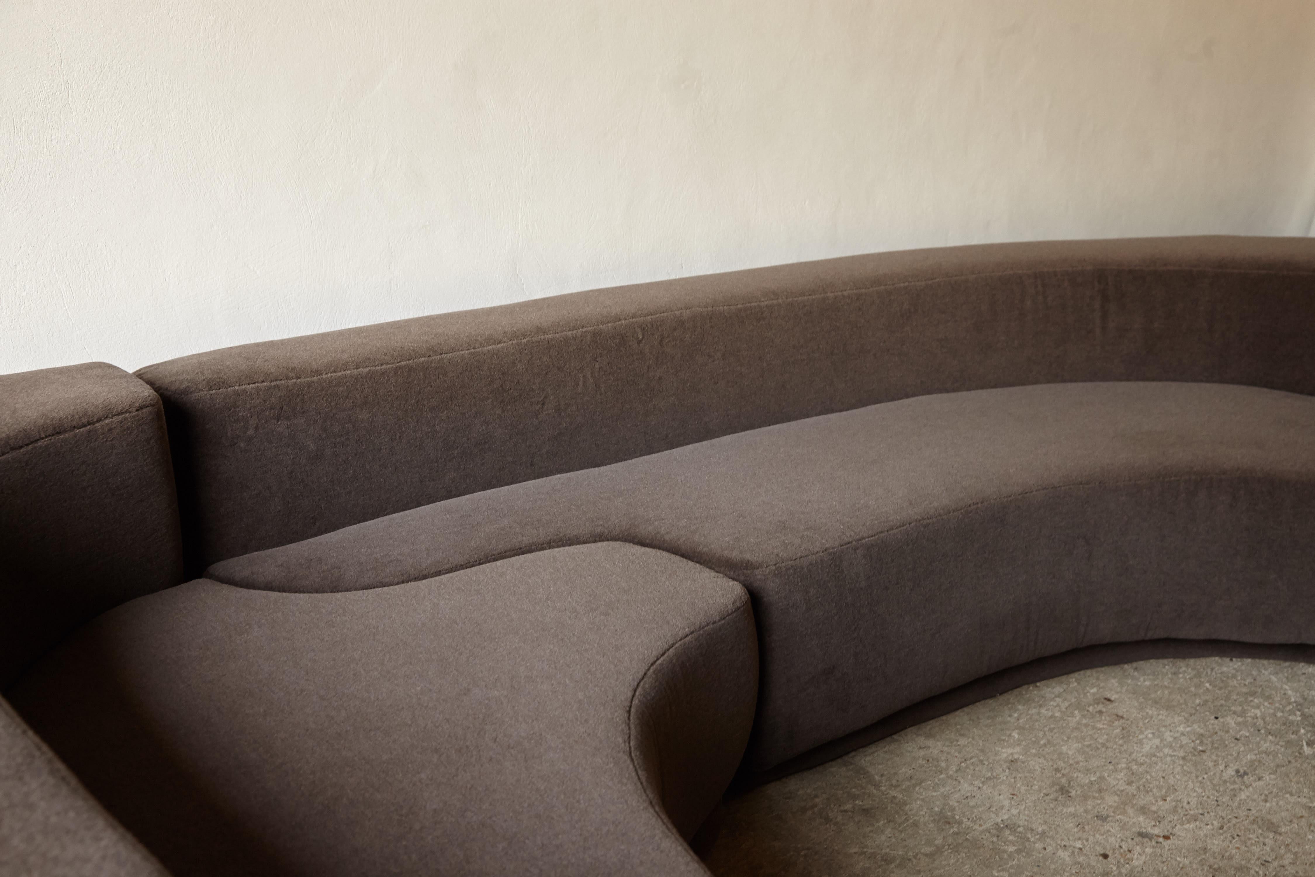Lara Sofa by Pamio, Toso and Massari, New Alpaca Upholstery, Italy, 1960s 2