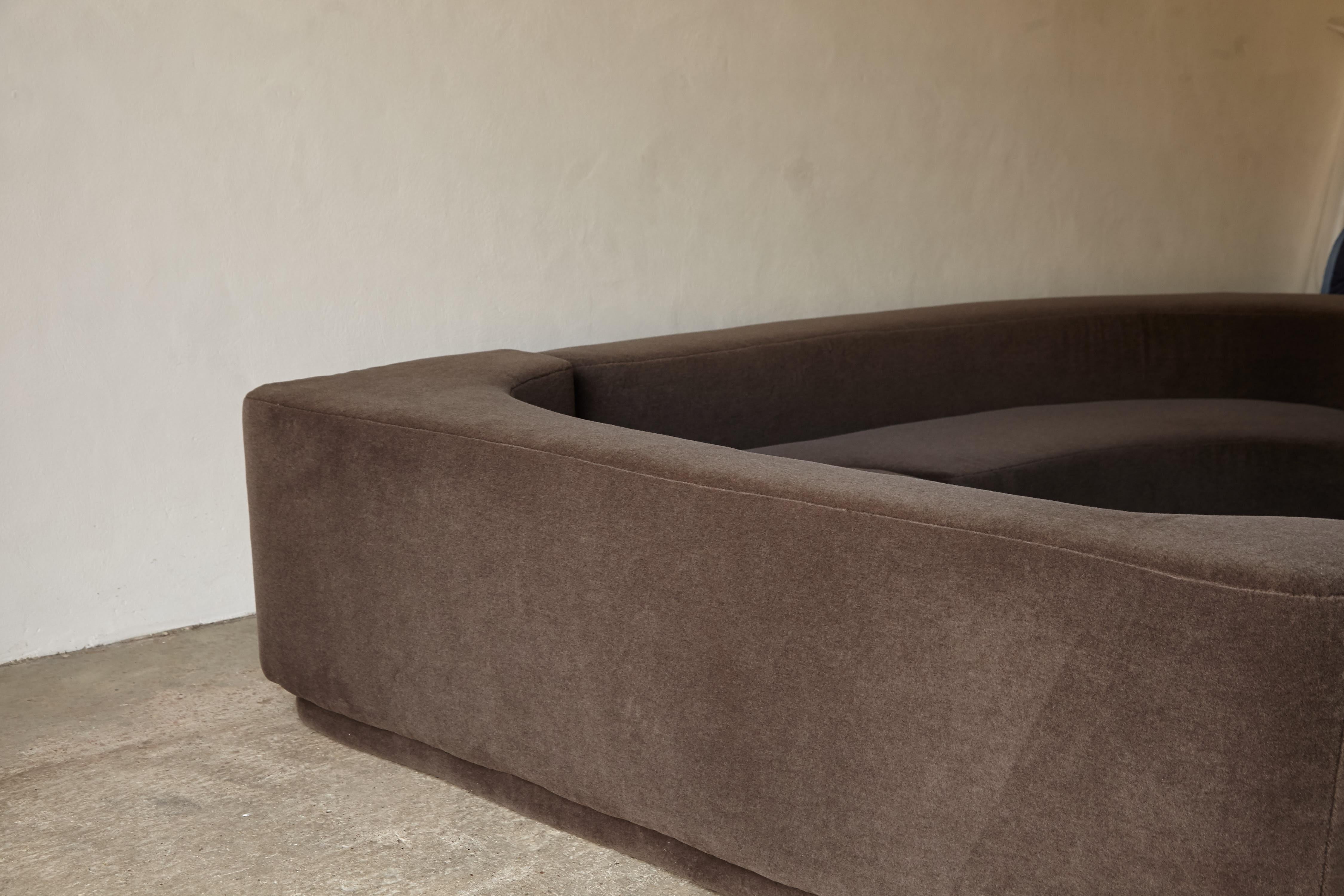Lara Sofa by Pamio, Toso and Massari, New Alpaca Upholstery, Italy, 1960s 3