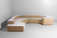 'Lara' sofa by Roberto Pamio for Stilwood in beige velvet, Italy 1958