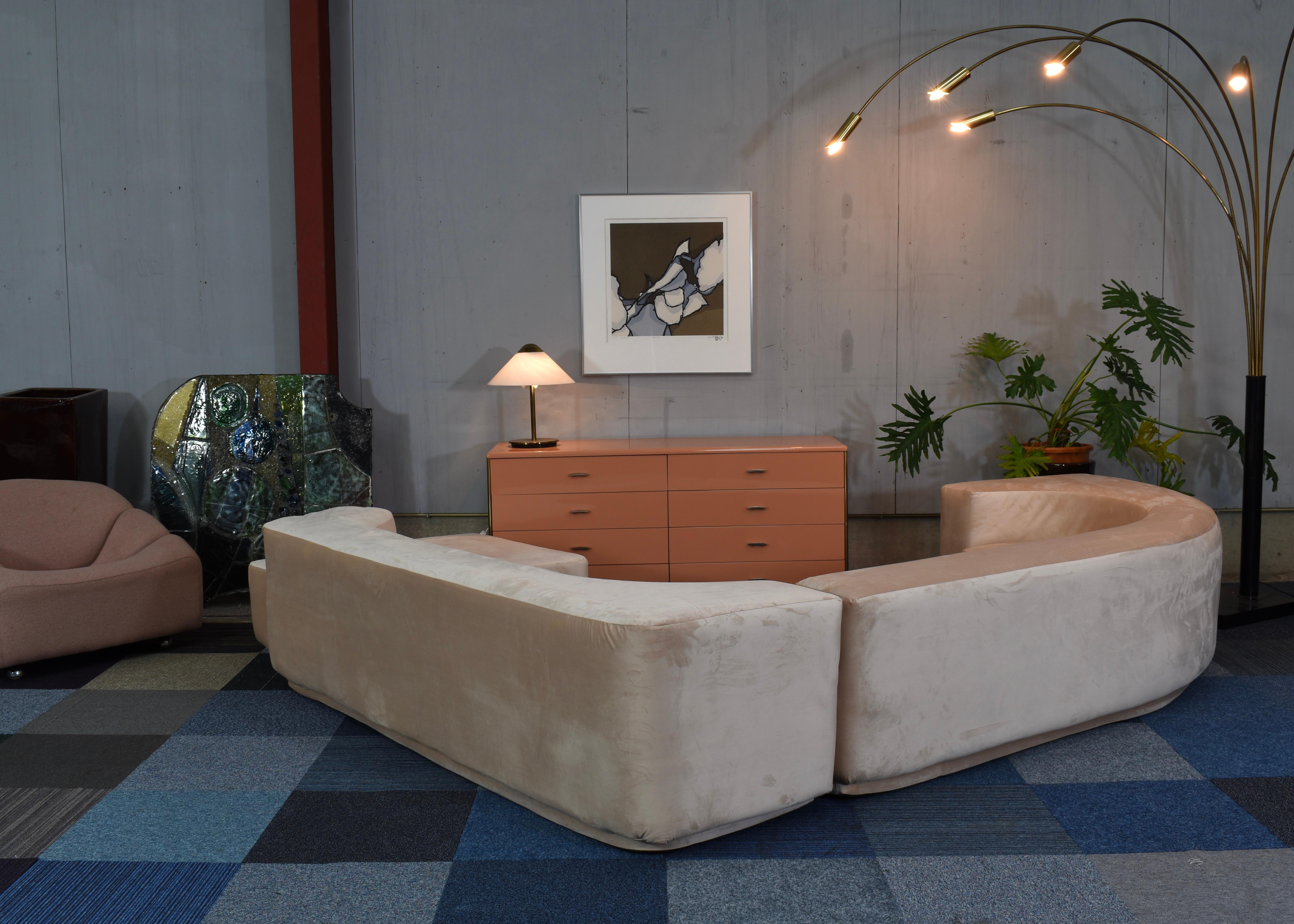 Mid-Century Modern Lara Sofa by Roberto Pamio / Noti Massari / Renato Toso for Stilwood, Italy 1970 For Sale