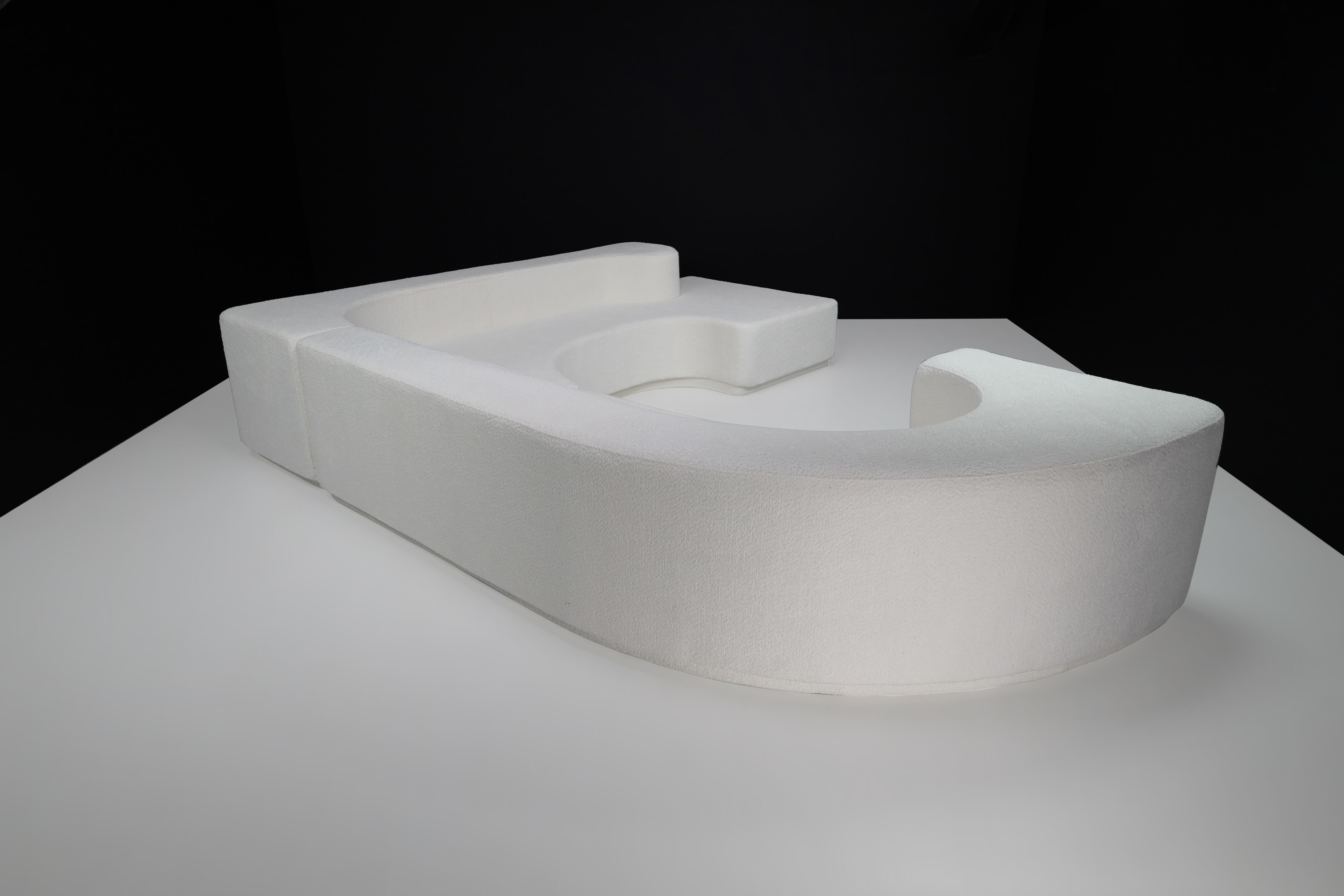 Foam Lara Sofa by Roberto Pamio & Renato Toso for Stilwood in New Bouclé Fabric, 1958 For Sale