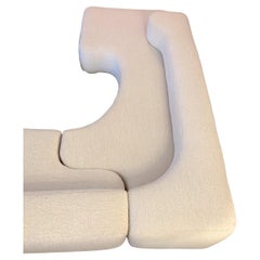 Lara Sofa, Roberto Pamio & Renato Toso for Stilwood, White Bouclé Upholstery