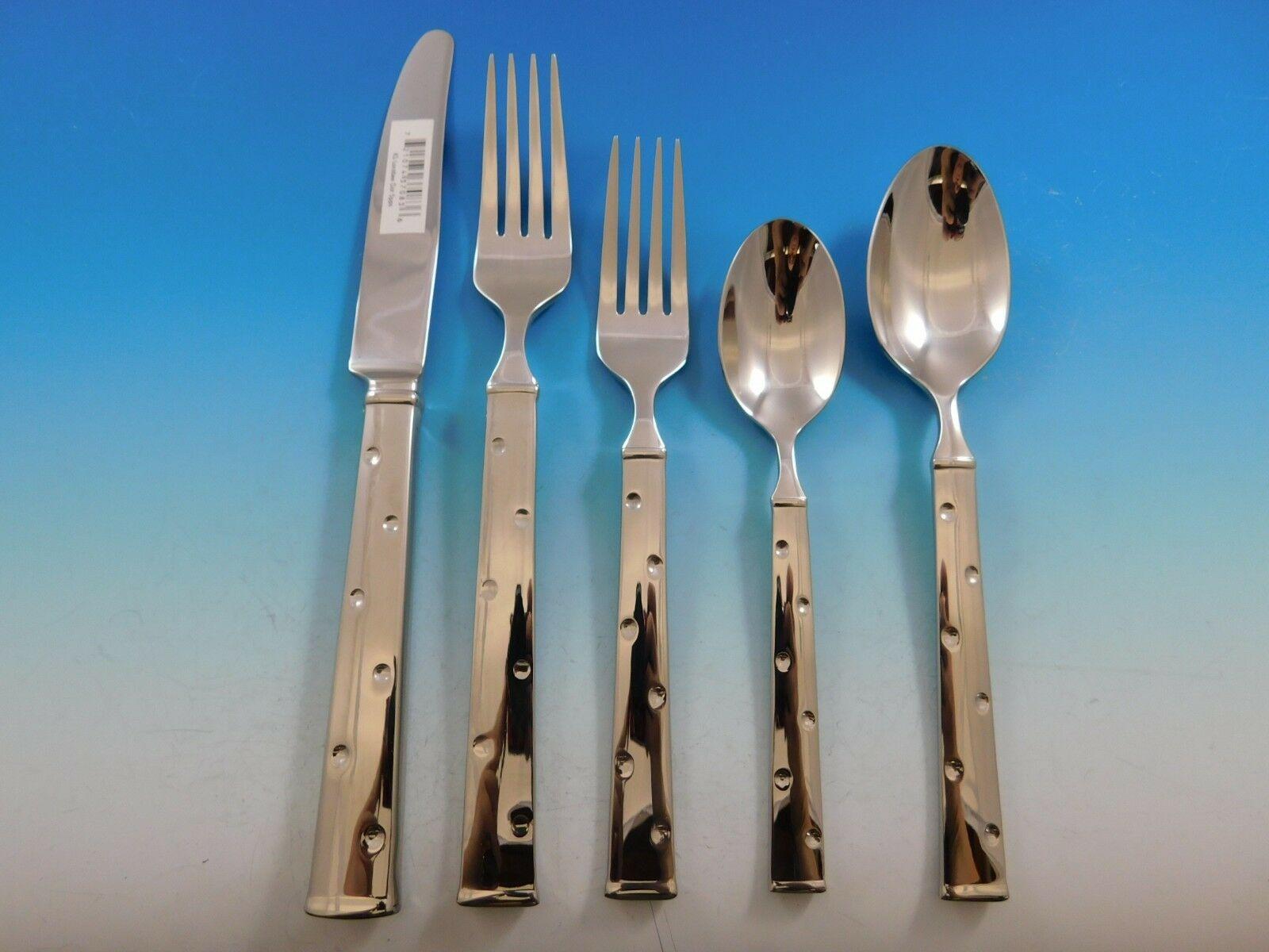 The embossed dots on the whimsical Kate Spade New York Larabee Dot flatware set are not only evident to the eye but to the hand as well. Perfect for both casual and formal dinnerware, this elegant flatware is crafted in dishwasher-safe,