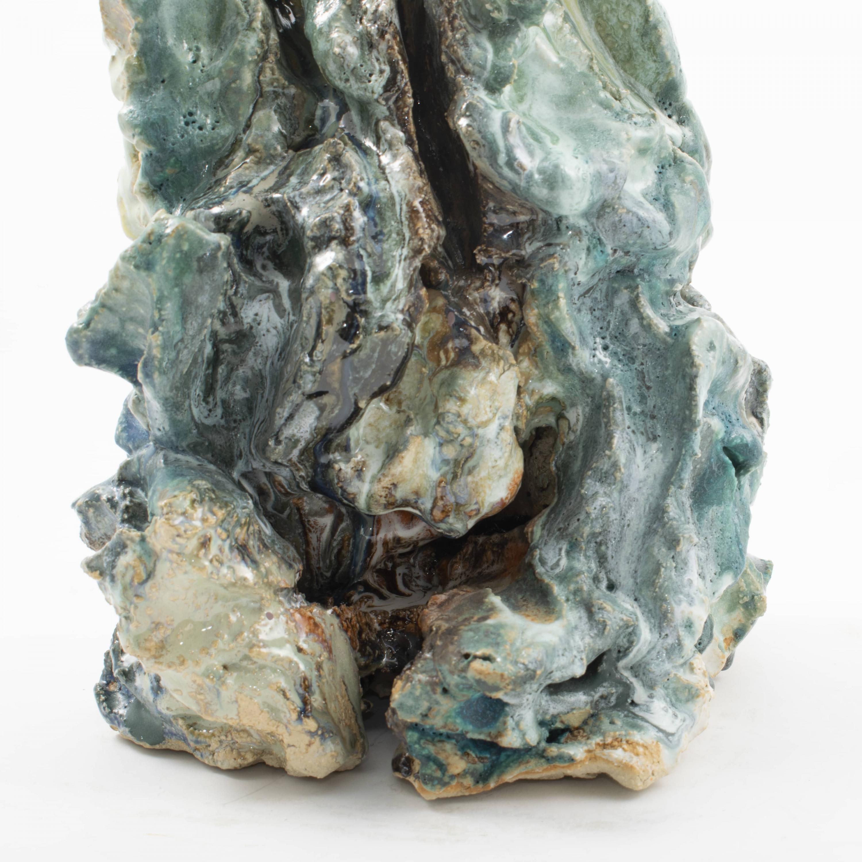 Modern Lars Dan, Glazed Stoneware Sculpture For Sale