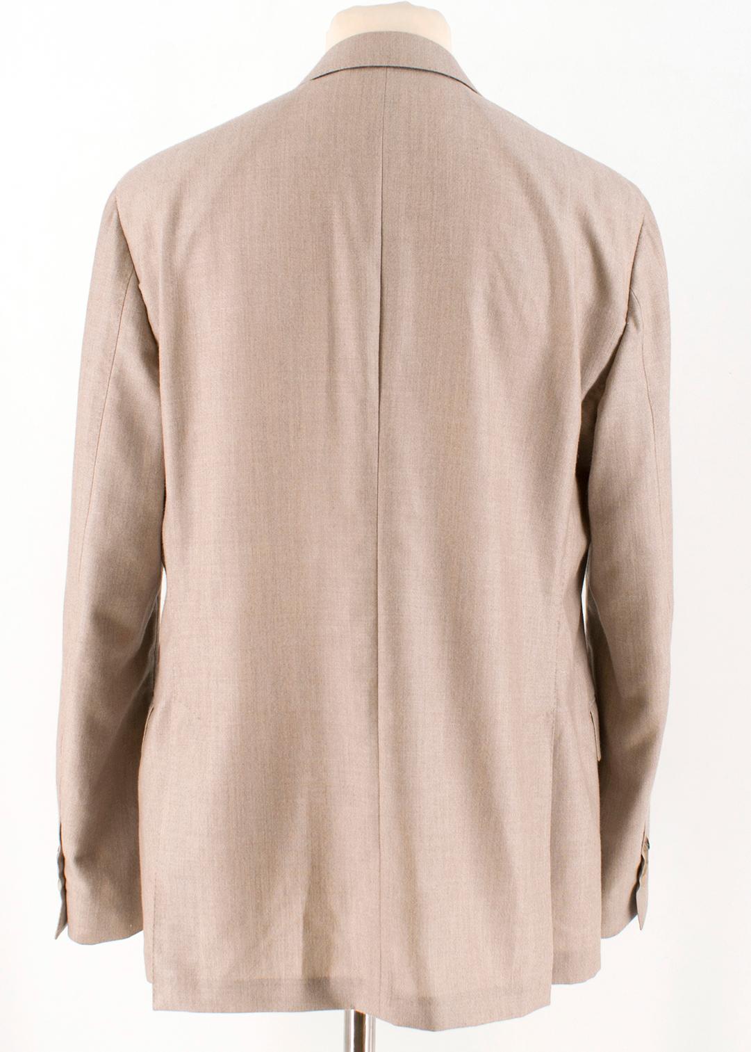 Lardini Beige Cashmere Jacket SIZE IT 54 In Excellent Condition In London, GB