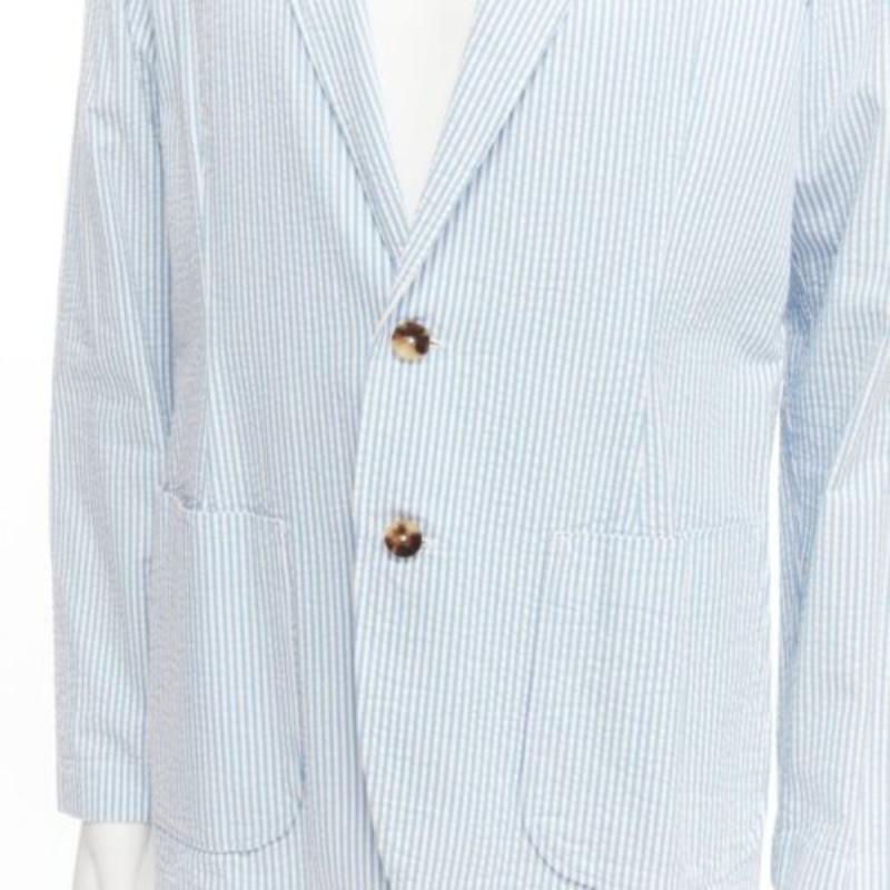 Lardini blazer a 2 bottoni a righe bianche e blu in seersucker marrone M
Riferimento: JSLE/A00059
Marchio: Lardini
Materiale: Cotone
Colore: blu, bianco
Modello: A righe
Chiusura: bottone
Dettagli extra: Darte in vita sul retro.
Prodotto in: