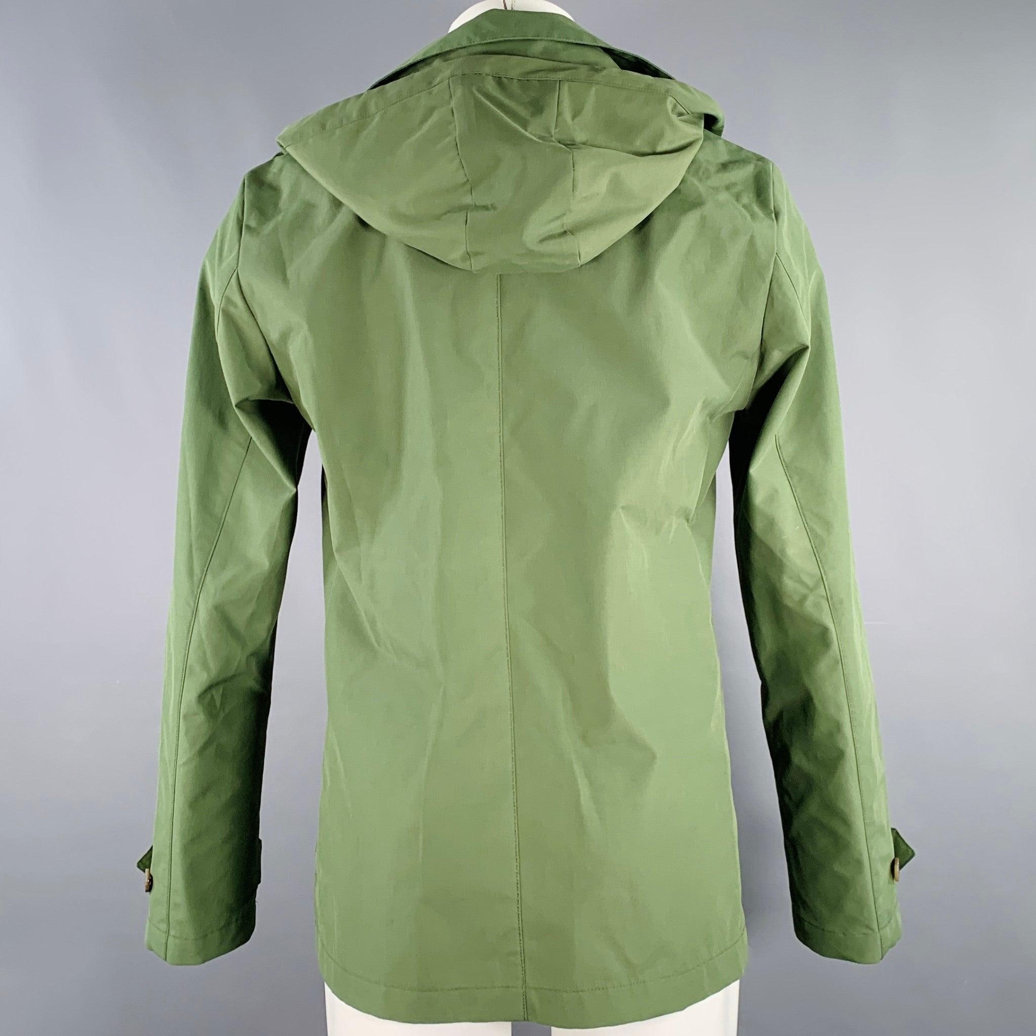LARDINI Size 40 Green Double Breasted Jacket In Excellent Condition For Sale In San Francisco, CA