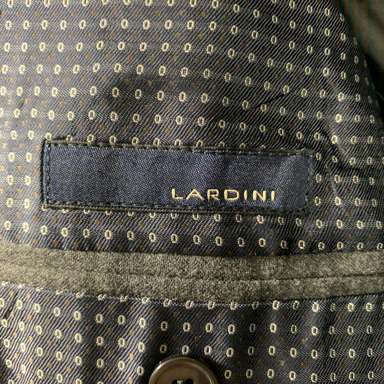 LARDINI Size 42 Dark Gray Wool Blend Notch Lapel Suit For Sale at 1stDibs