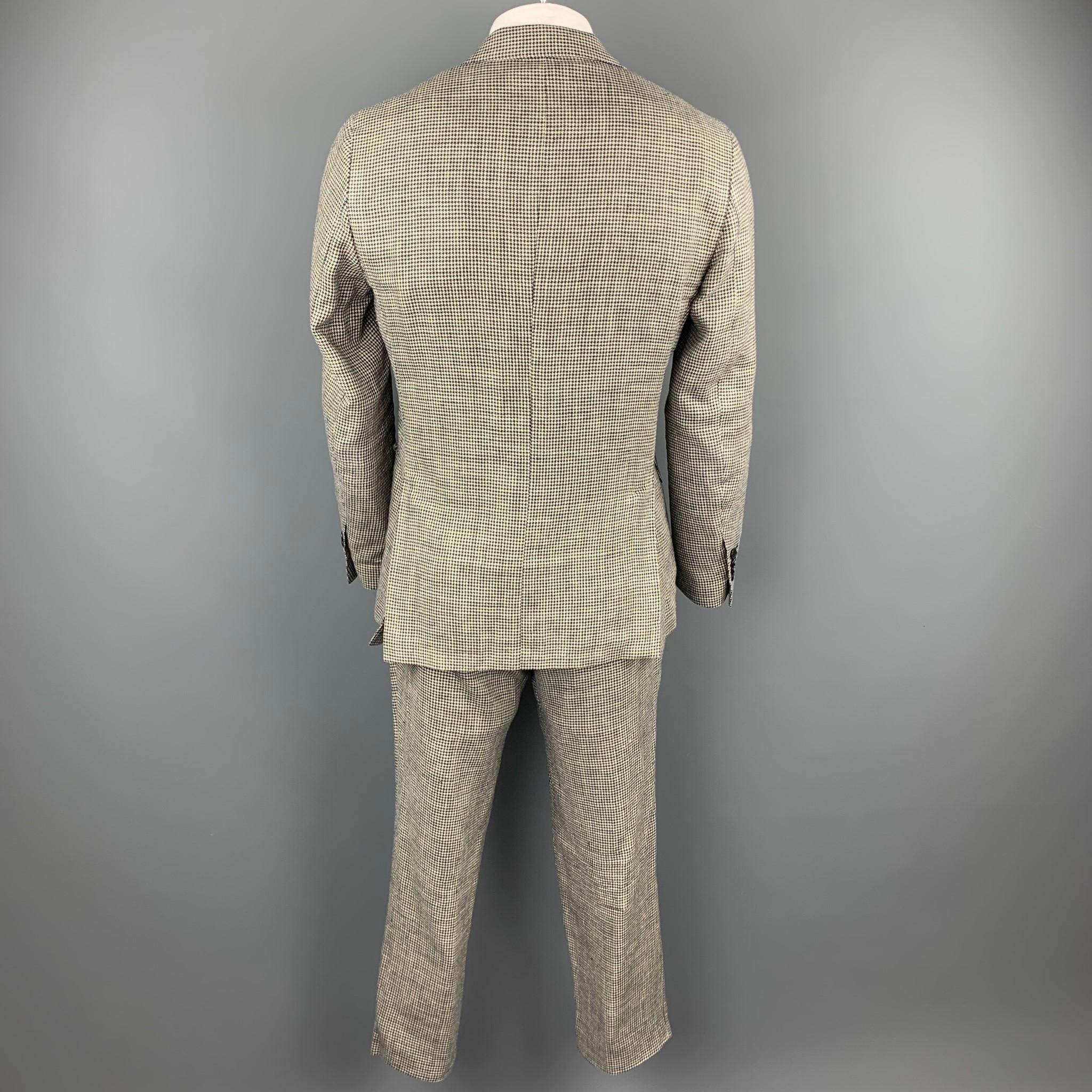 houndstooth linen suit