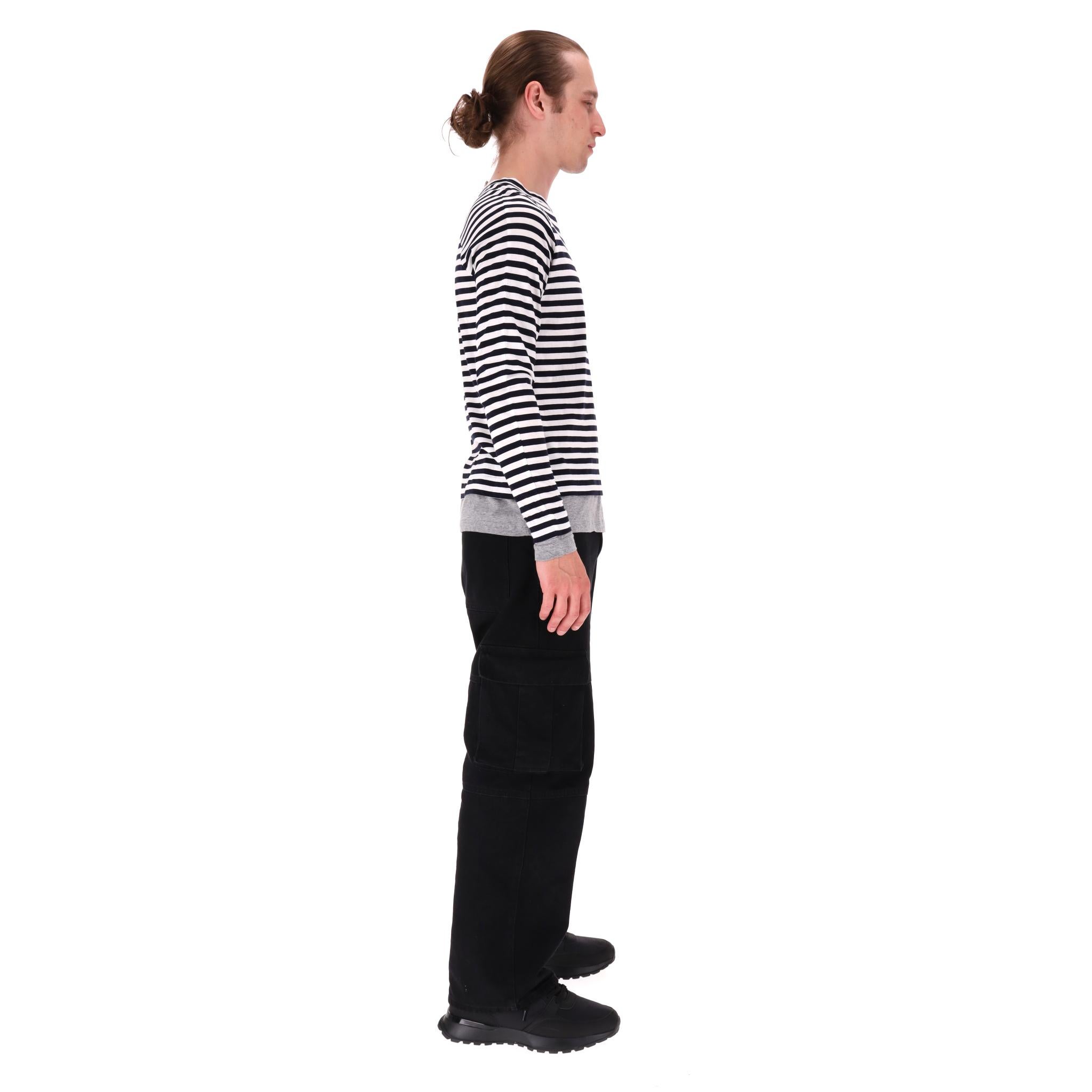 Noir Lardini - Top à manches longues rayé en vente