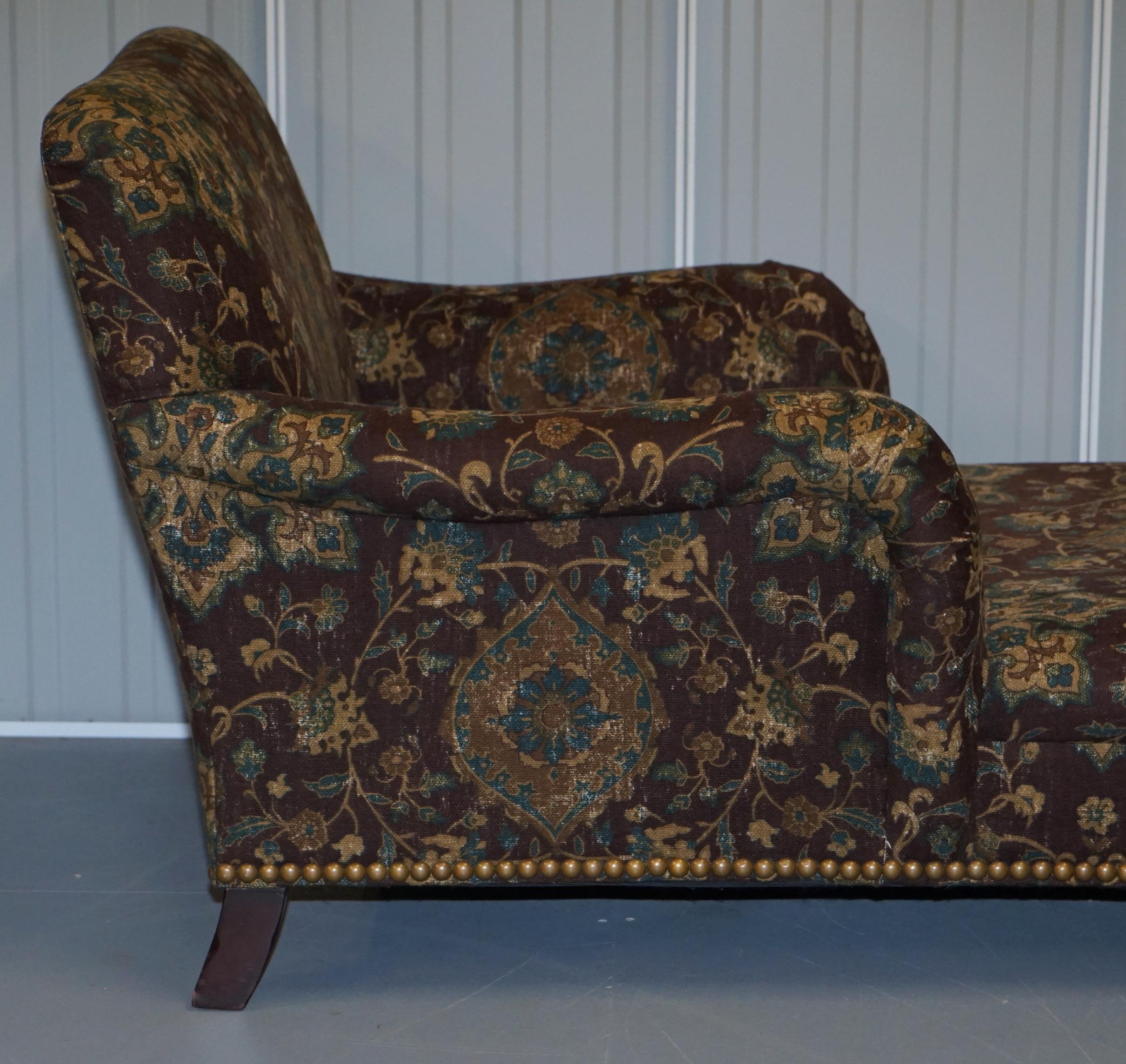 Large Oversized Ralph Lauren Chaise Lounge Sofa Armchair Floral Upholstery 7