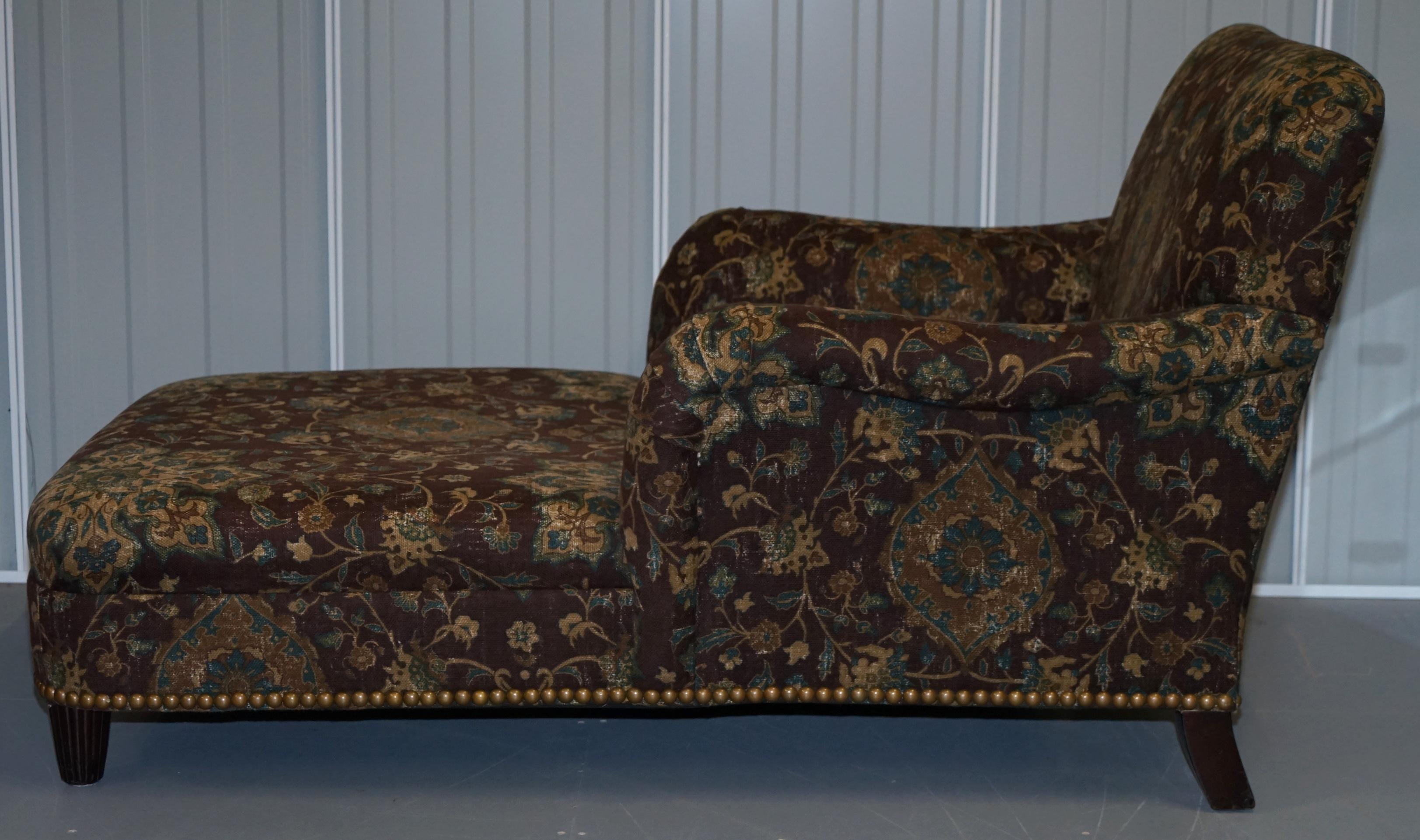 Large Oversized Ralph Lauren Chaise Lounge Sofa Armchair Floral Upholstery 9