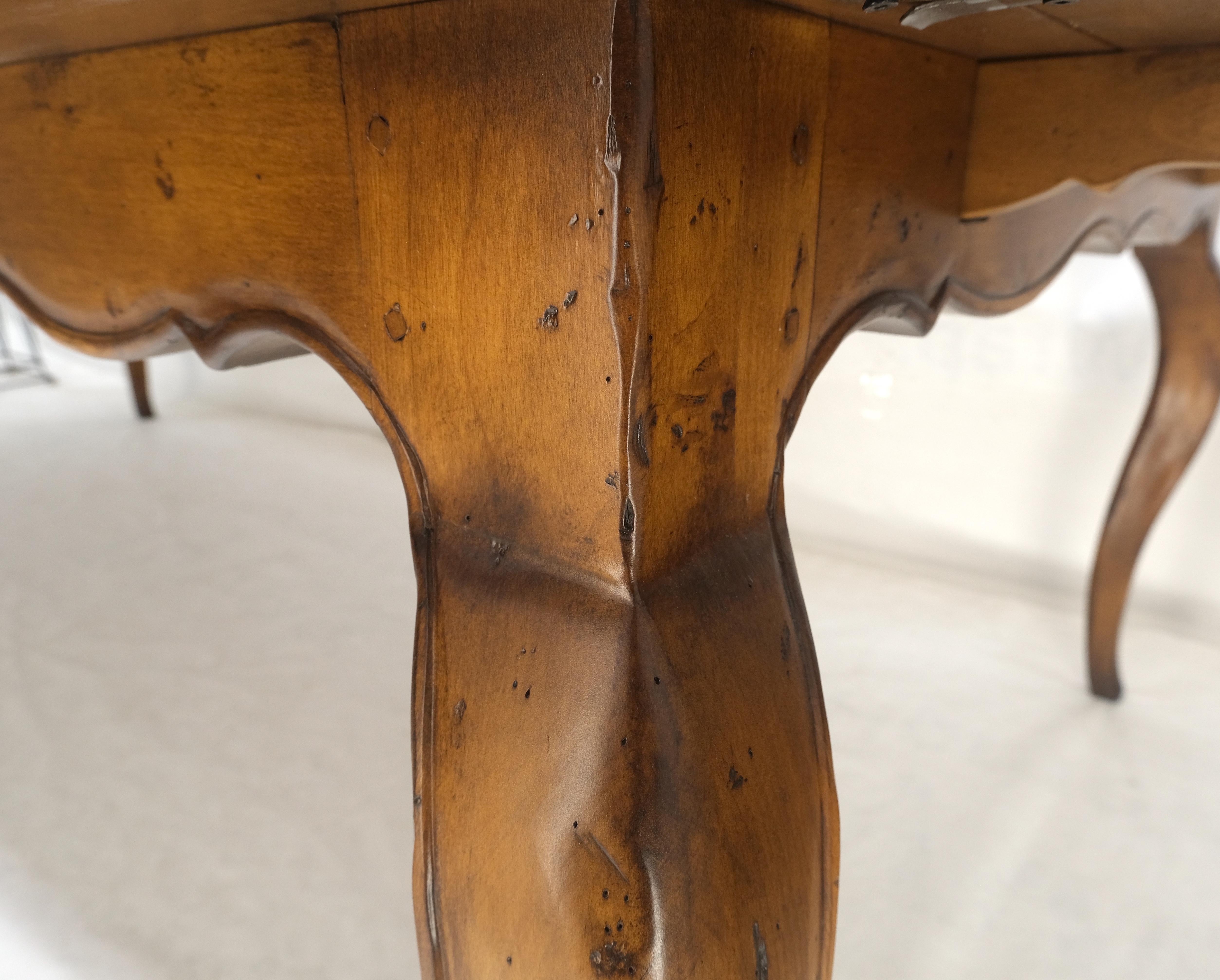 Grande table de salle à manger 10' Long French Provincial Italian Parquetry Inlayed Top MINT en vente 6