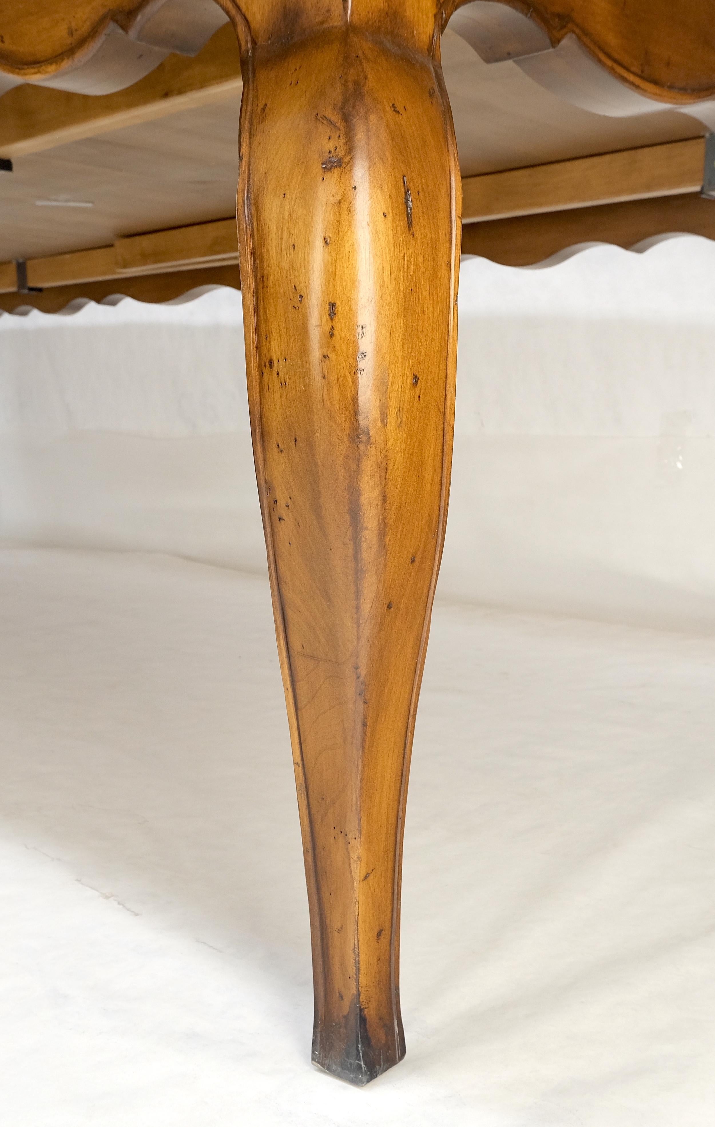 Grande table de salle à manger 10' Long French Provincial Italian Parquetry Inlayed Top MINT en vente 8
