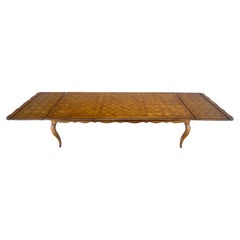 Large 10' Long French Provincial Italian Parquetry Inlayed Top Dining Table MINT