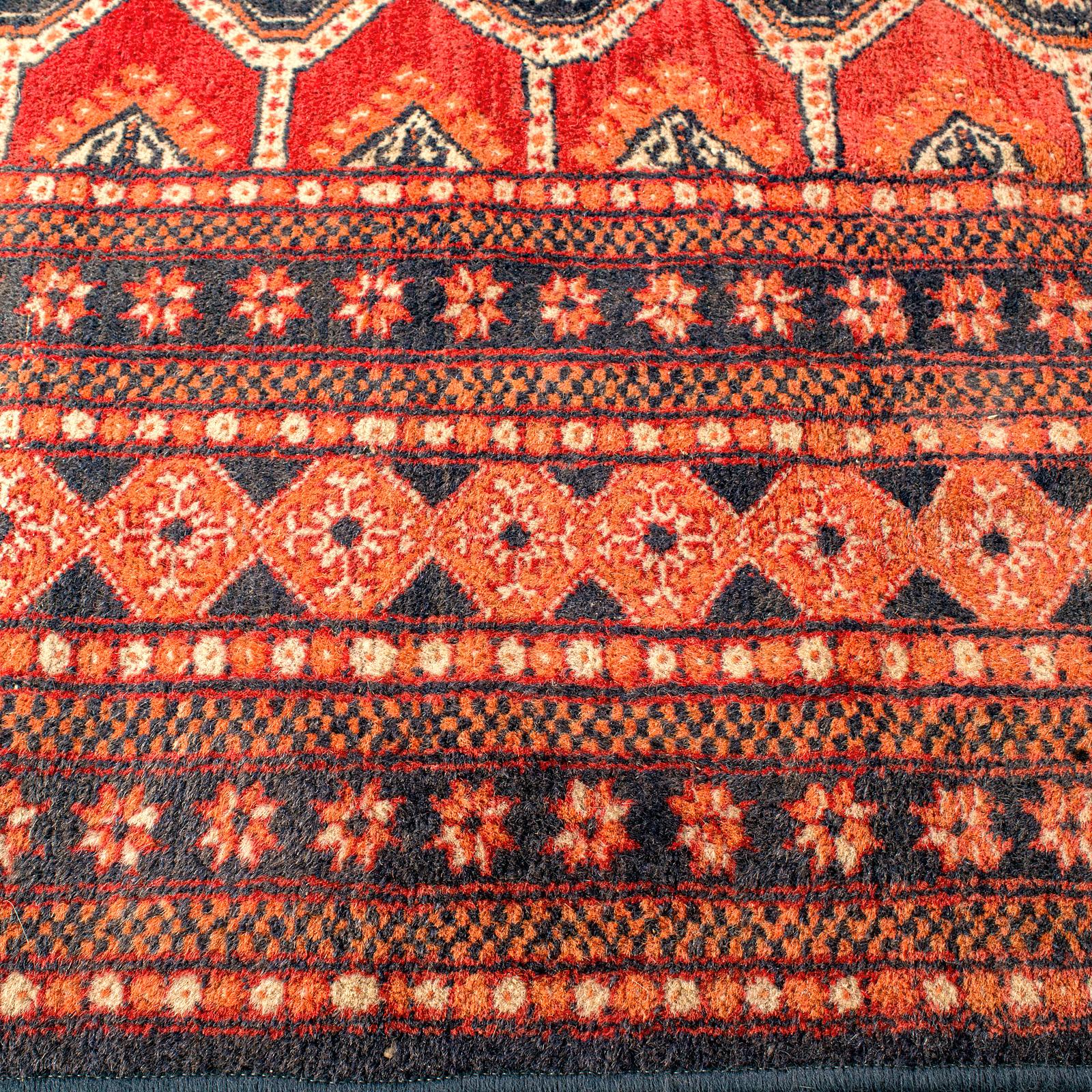 Large 10' Vintage Bokhara Rug, Middle Eastern, Woven, Hall, Living Room Carpet For Sale 3