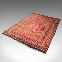 Large 10' Vintage Bokhara Rug, Middle Eastern, Woven, Hall, Living Room Carpet (Tapis de salon)