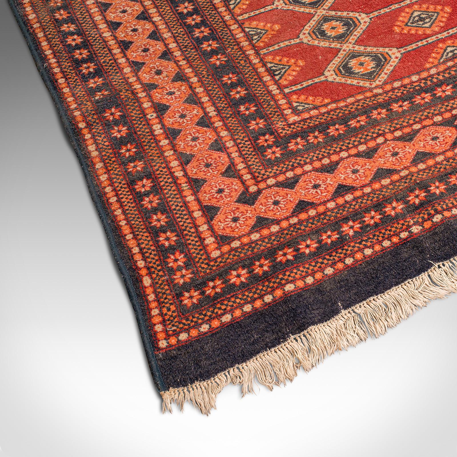 Textile Large 10' Vintage Bokhara Rug, Middle Eastern, Woven, Hall, Living Room Carpet For Sale