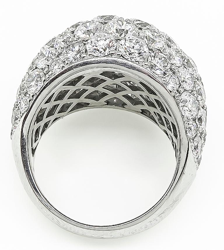 Round Cut Large 10.48 Carat Diamond Platinum Ring For Sale