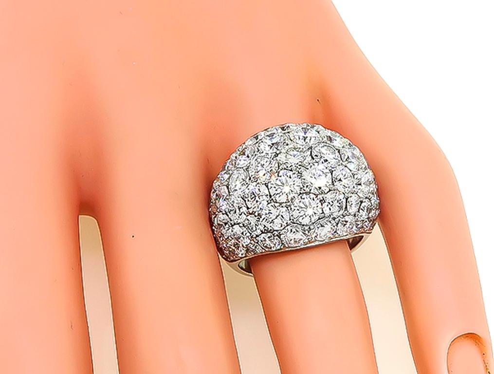Platinring mit 10,48 Karat Diamanten im Zustand „Gut“ im Angebot in New York, NY