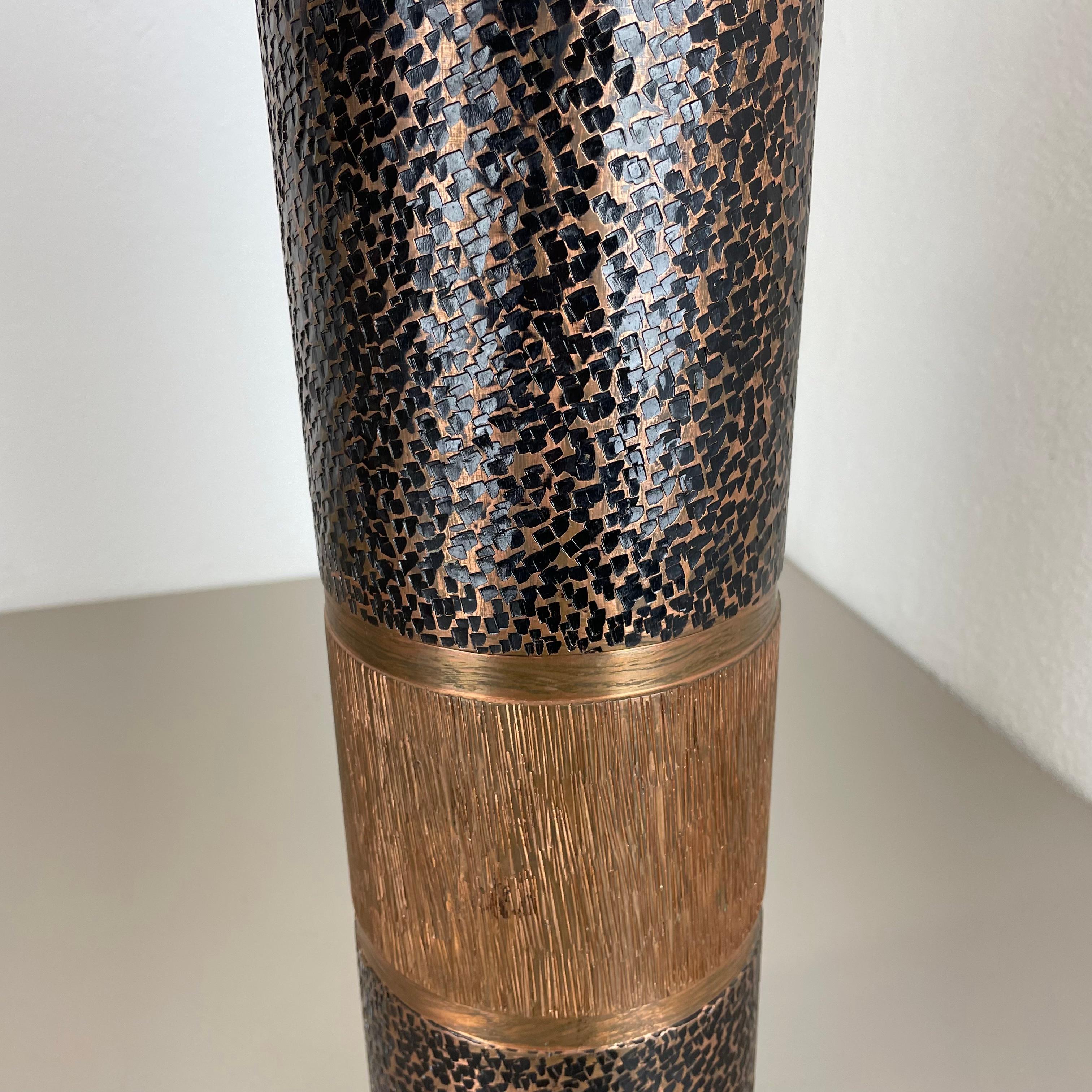 Large 10kg Brass Copper Sculptural Brutalist Steel Vases, Germany, 1970s For Sale 6